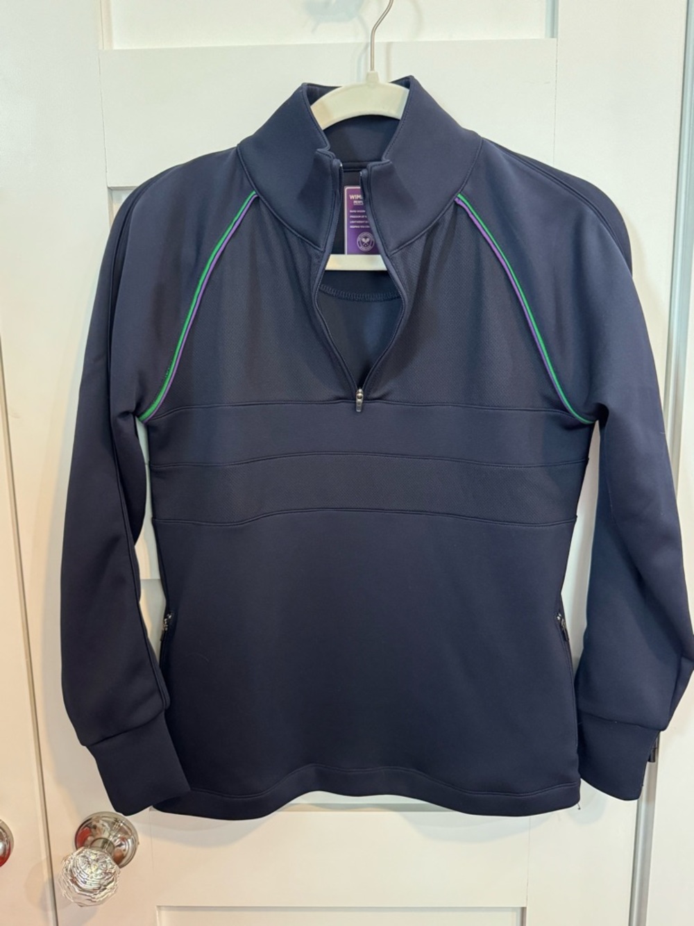 Wimbledon Women’s Quarter-Zip Navy Performance Pullover size XS